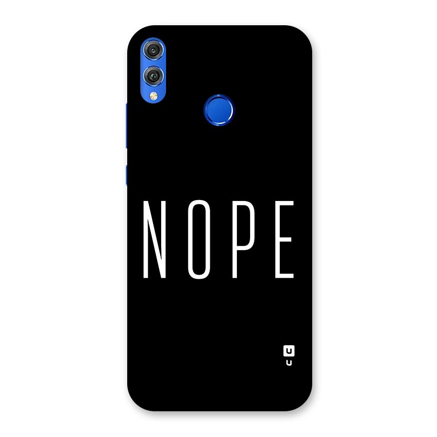 Minimalistic Nope Back Case for Honor 8X
