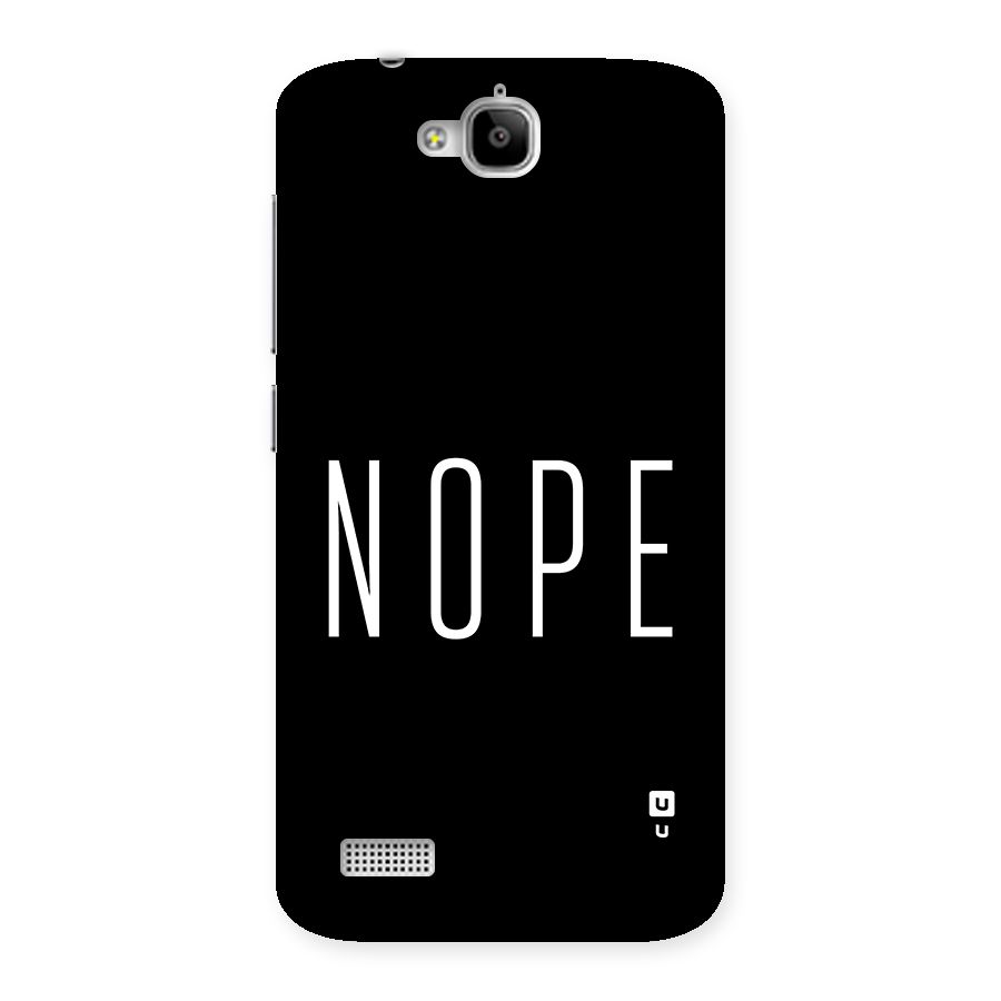 Minimalistic Nope Back Case for Honor Holly