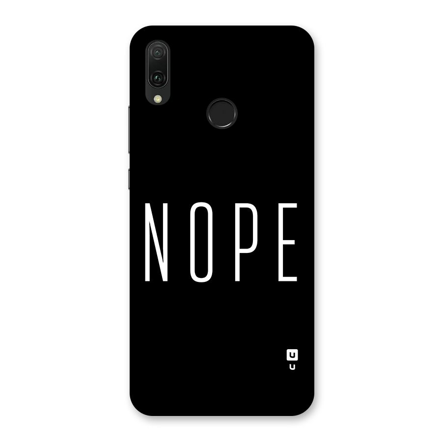 Minimalistic Nope Back Case for Huawei Y9 (2019)