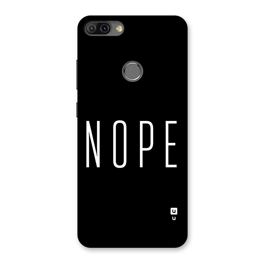 Minimalistic Nope Back Case for Infinix Hot 6 Pro