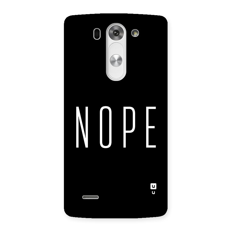 Minimalistic Nope Back Case for LG G3 Beat