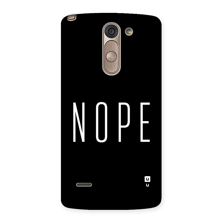 Minimalistic Nope Back Case for LG G3 Stylus