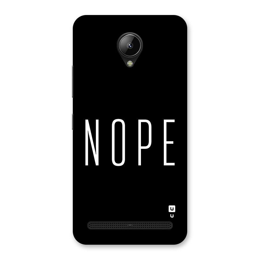 Minimalistic Nope Back Case for Lenovo C2