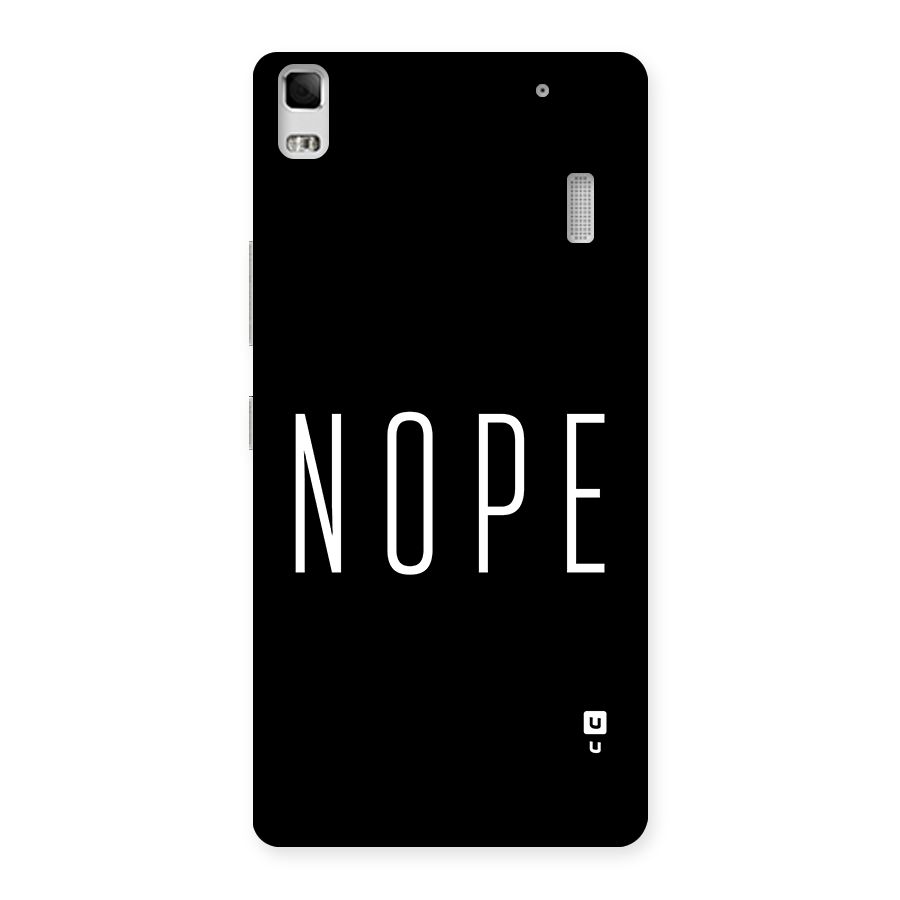 Minimalistic Nope Back Case for Lenovo K3 Note