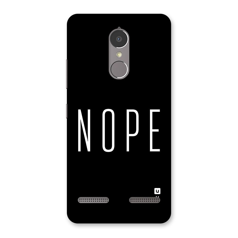 Minimalistic Nope Back Case for Lenovo K6