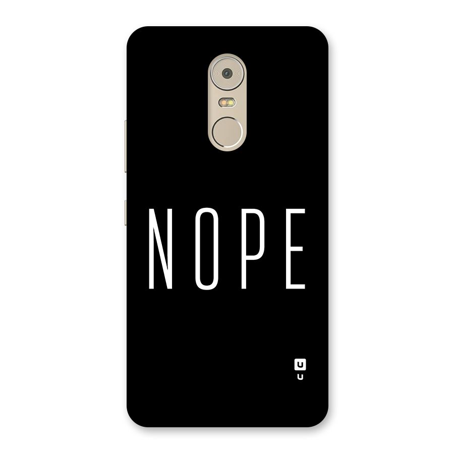 Minimalistic Nope Back Case for Lenovo K6 Note