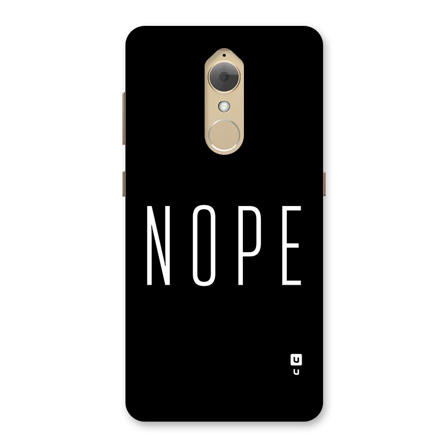 Minimalistic Nope Back Case for Lenovo K8