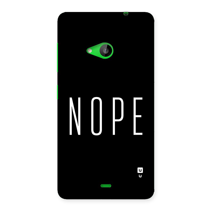 Minimalistic Nope Back Case for Lumia 535