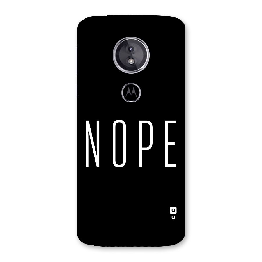 Minimalistic Nope Back Case for Moto E5