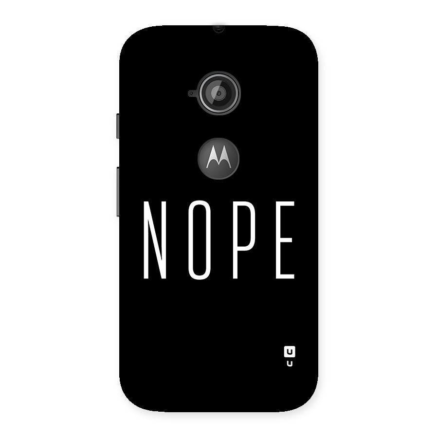 Minimalistic Nope Back Case for Moto E 2nd Gen
