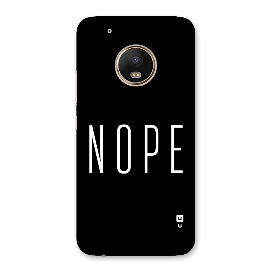 Minimalistic Nope Back Case for Moto G5 Plus