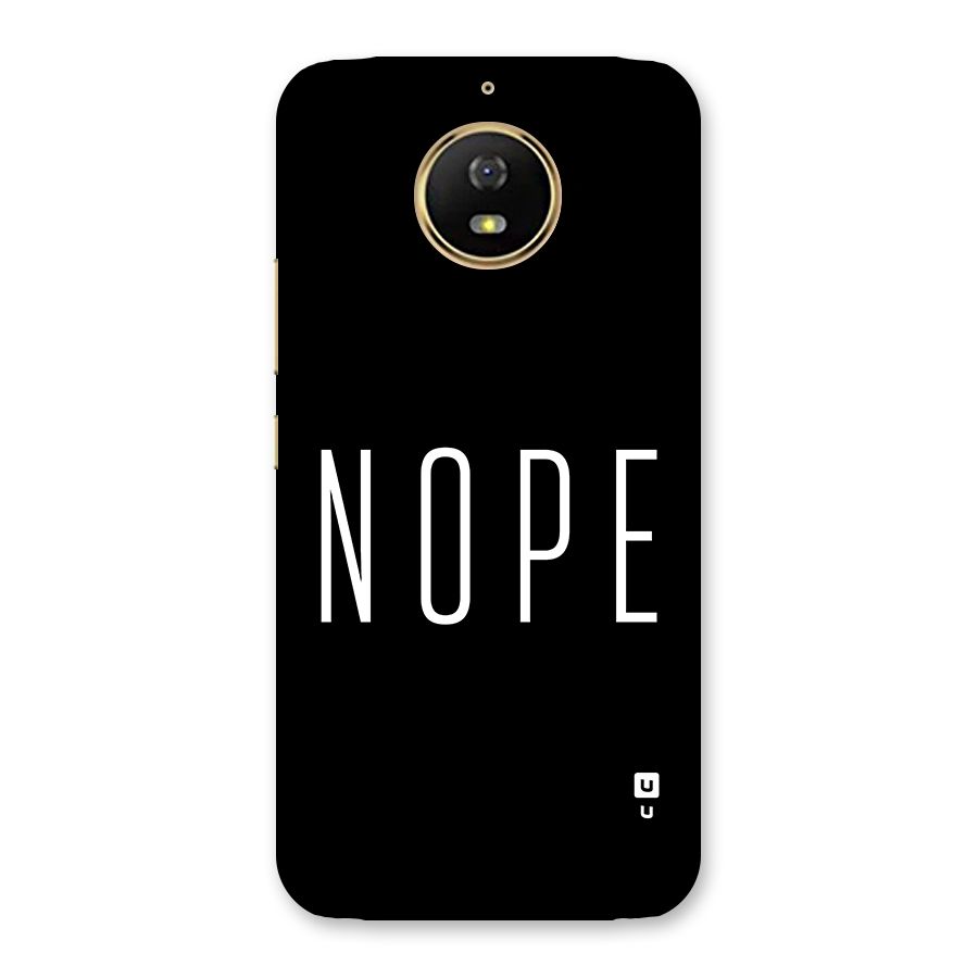 Minimalistic Nope Back Case for Moto G5s