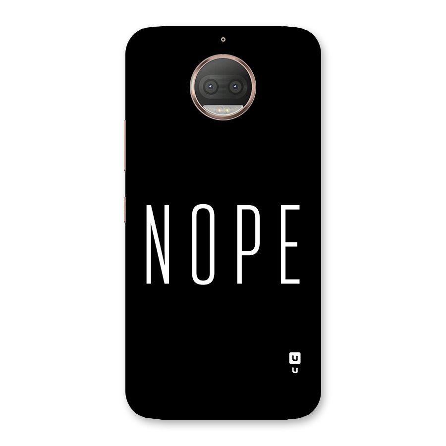 Minimalistic Nope Back Case for Moto G5s Plus