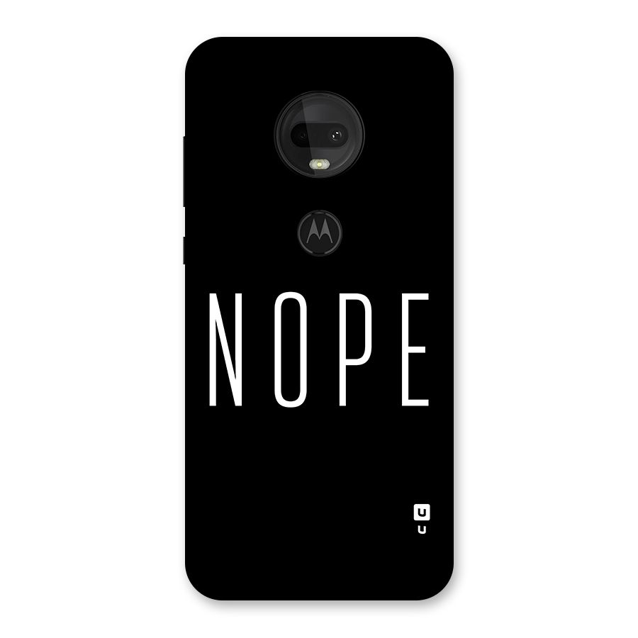 Minimalistic Nope Back Case for Moto G7