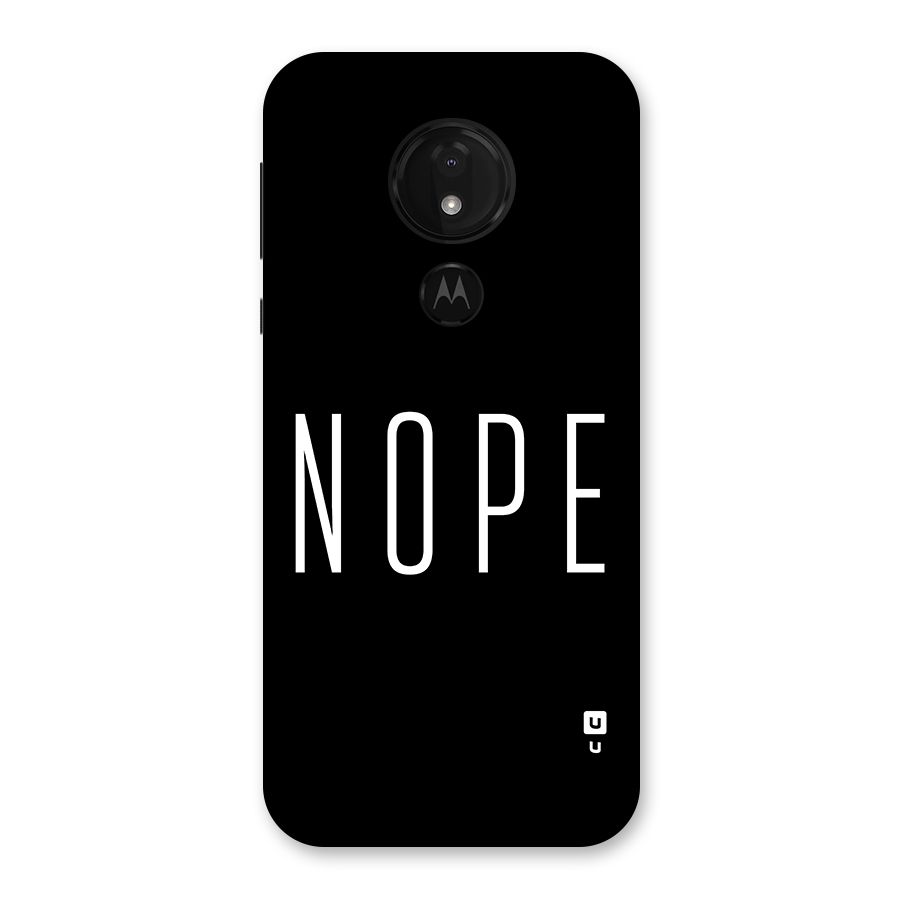 Minimalistic Nope Back Case for Moto G7 Power
