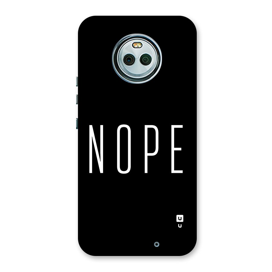 Minimalistic Nope Back Case for Moto X4