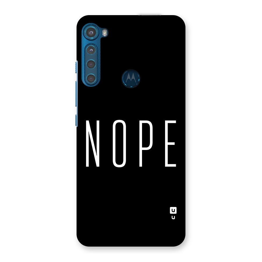 Minimalistic Nope Back Case for Motorola One Fusion Plus