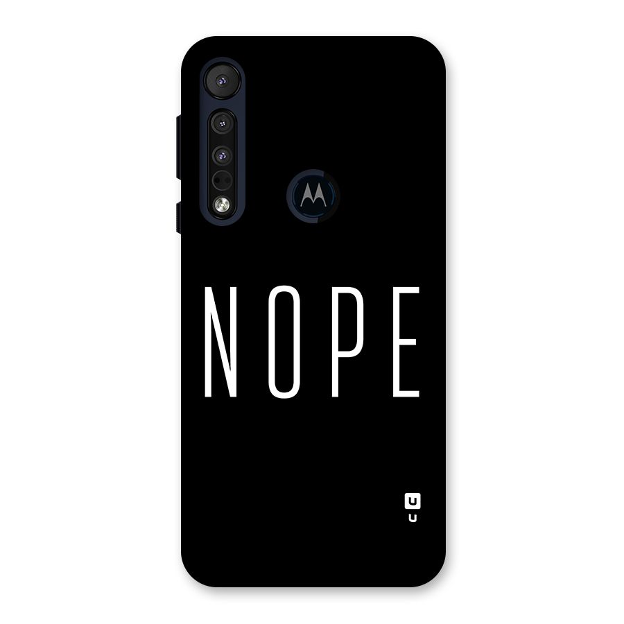 Minimalistic Nope Back Case for Motorola One Macro