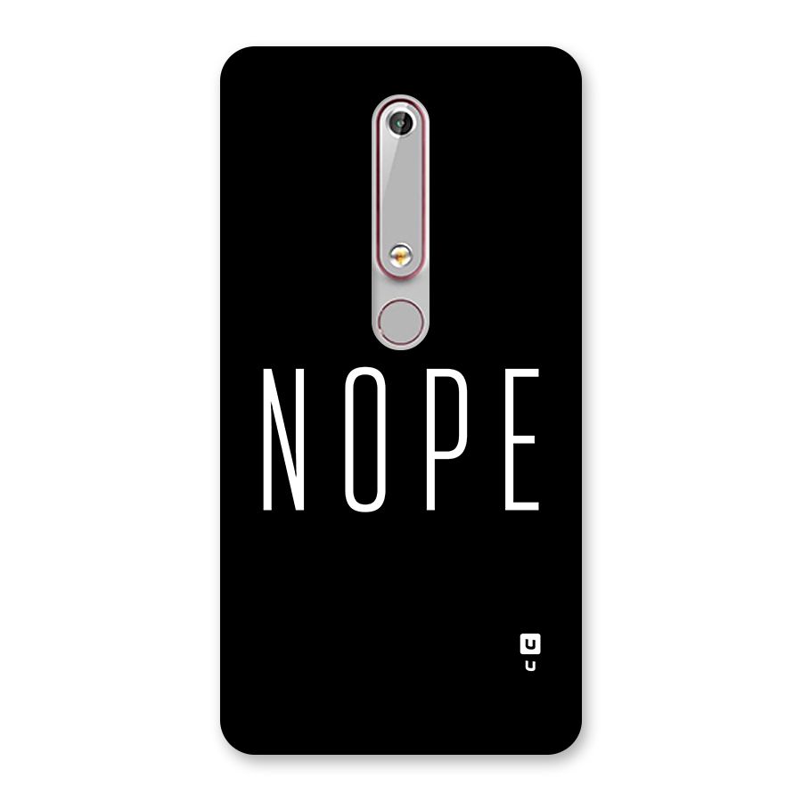 Minimalistic Nope Back Case for Nokia 6.1