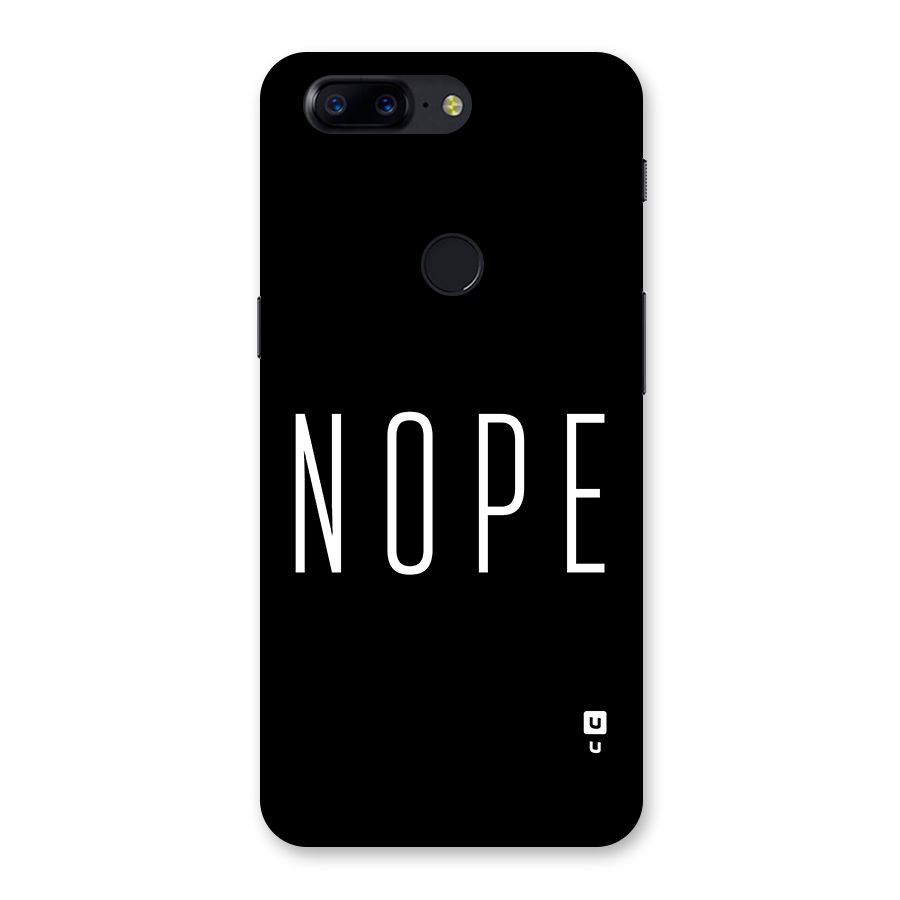 Minimalistic Nope Back Case for OnePlus 5T