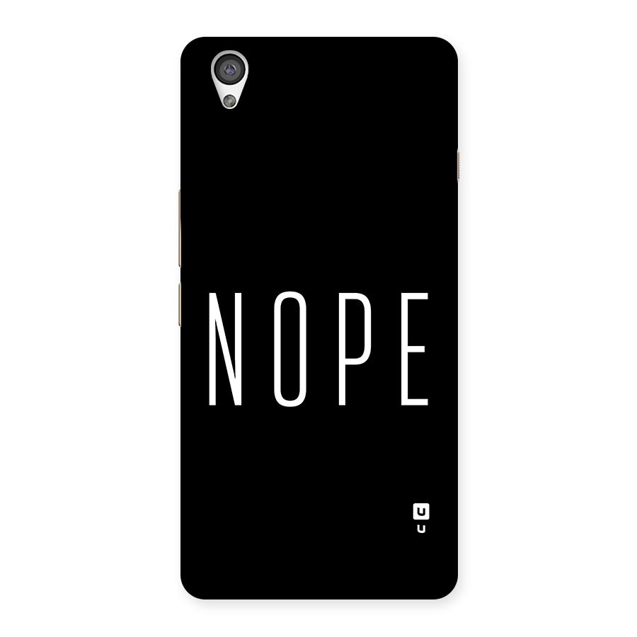 Minimalistic Nope Back Case for OnePlus X