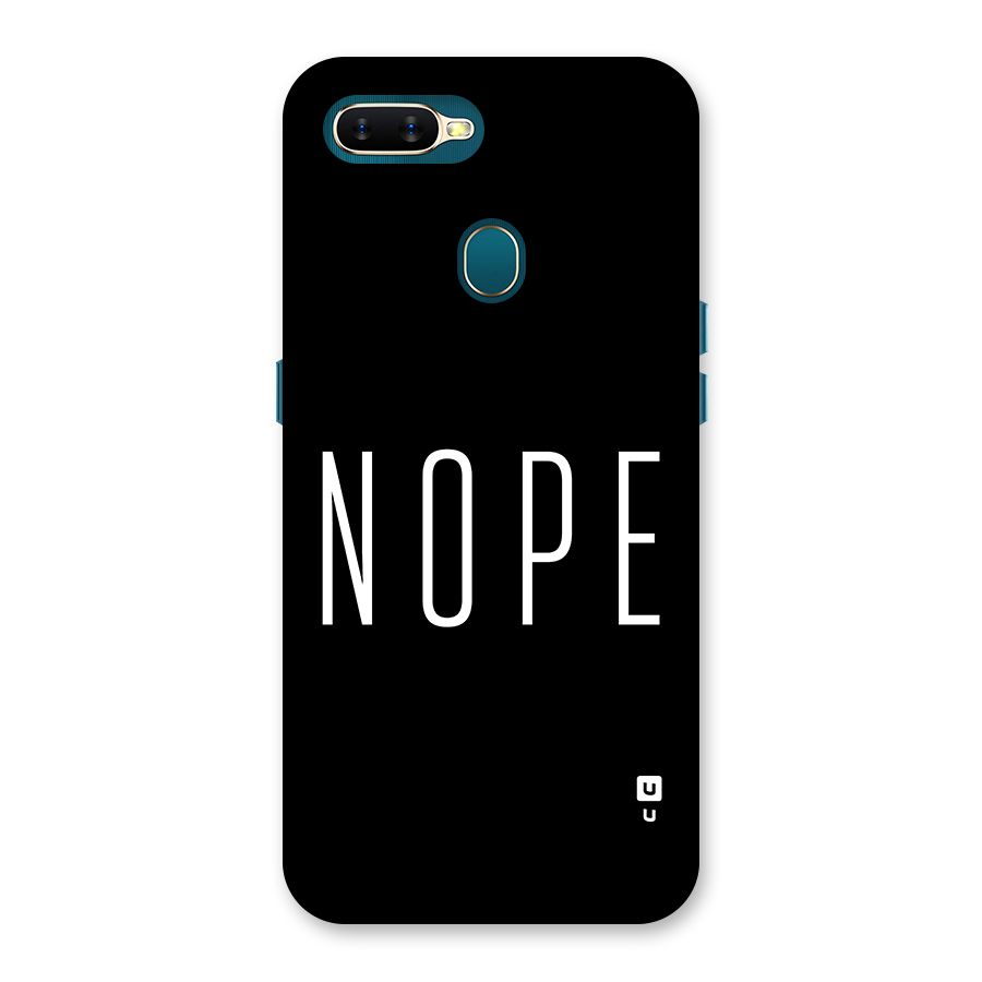 Minimalistic Nope Back Case for Oppo A12