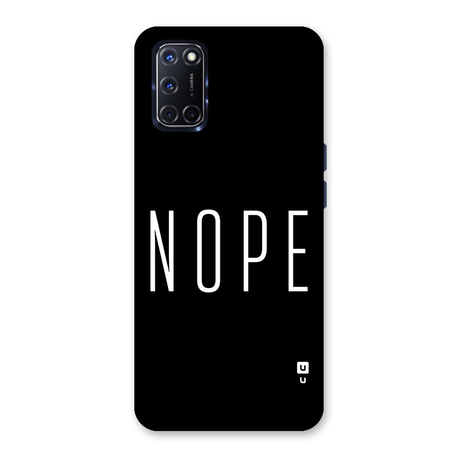Minimalistic Nope Back Case for Oppo A52