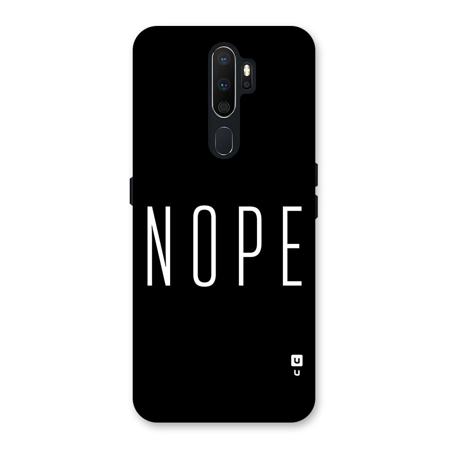 Minimalistic Nope Back Case for Oppo A5 (2020)