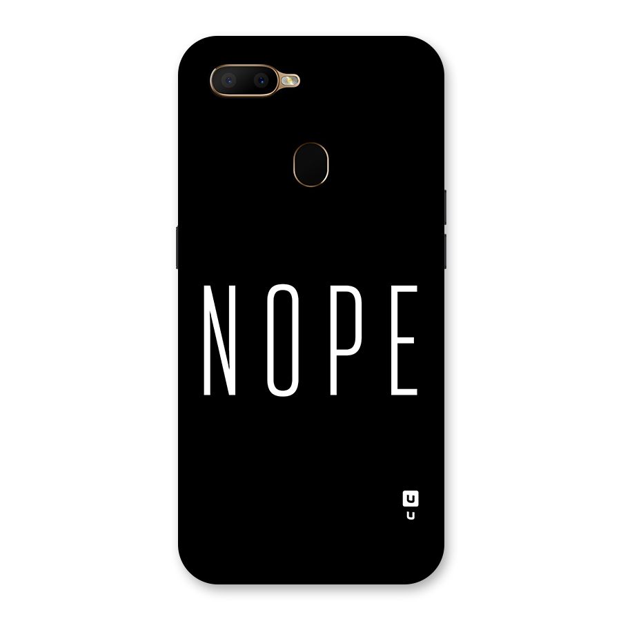 Minimalistic Nope Back Case for Oppo A5s