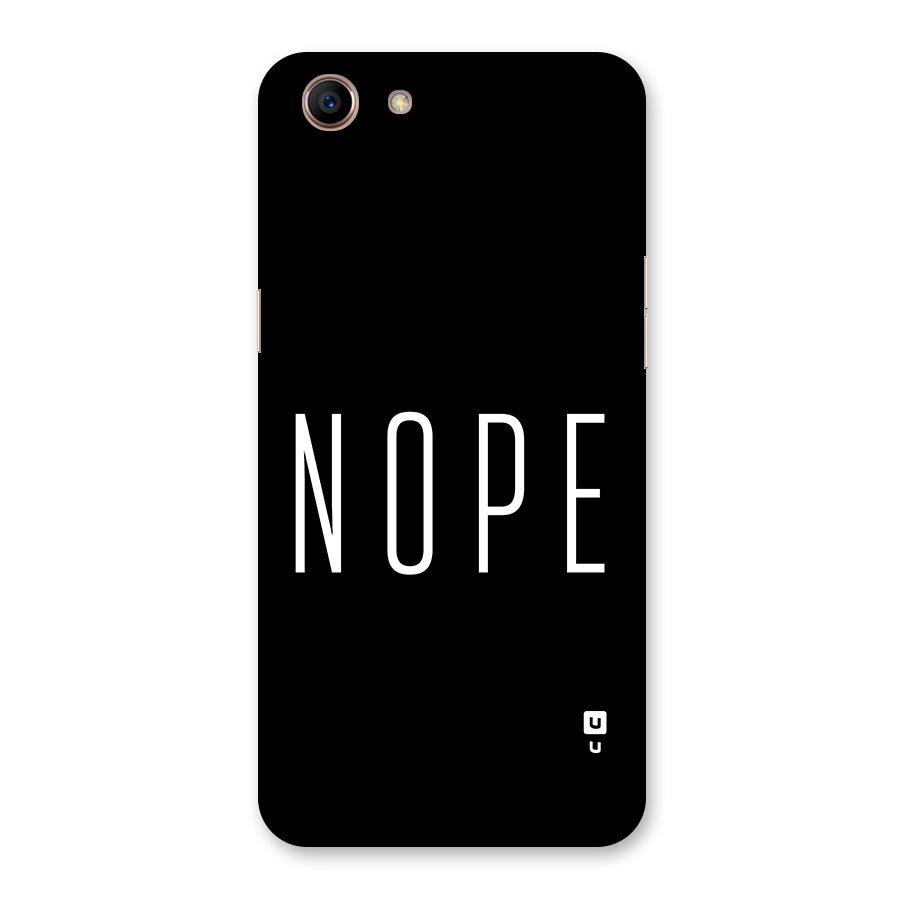 Minimalistic Nope Back Case for Oppo A83 (2018)