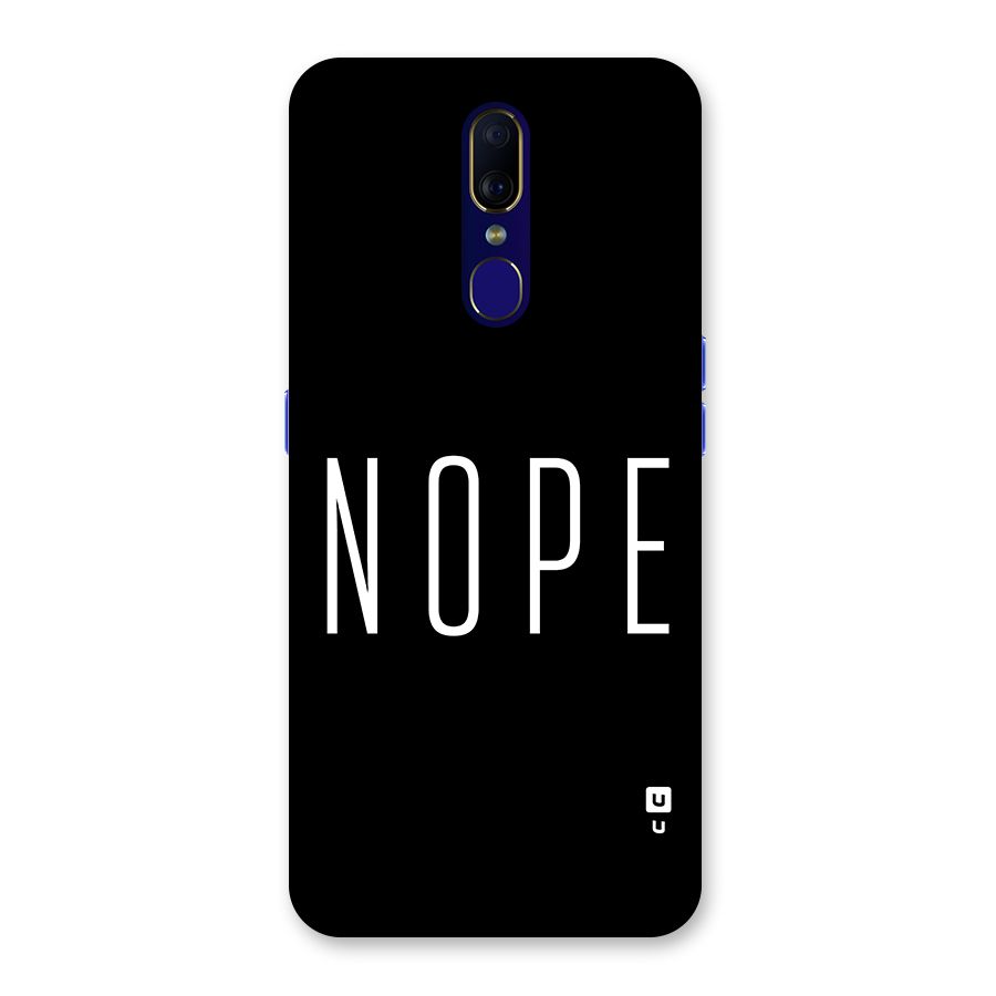 Minimalistic Nope Back Case for Oppo A9