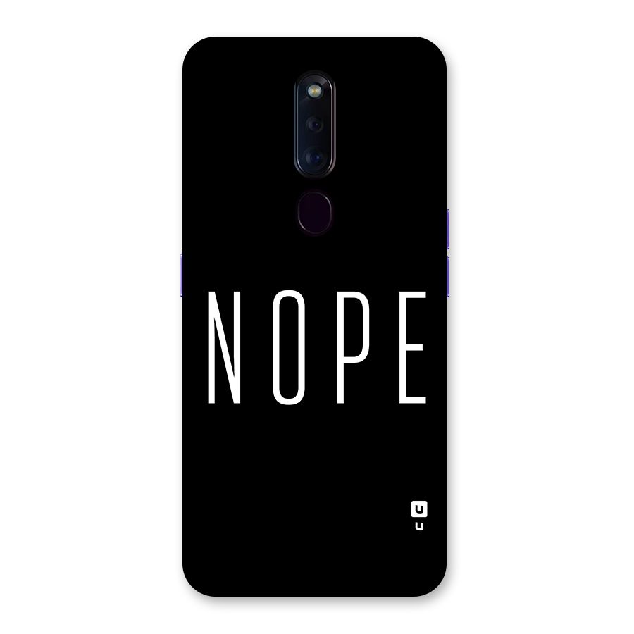 Minimalistic Nope Back Case for Oppo F11 Pro