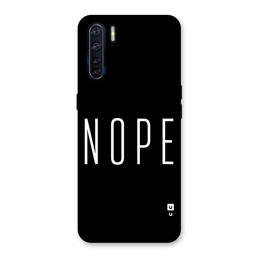 Minimalistic Nope Back Case for Oppo F15