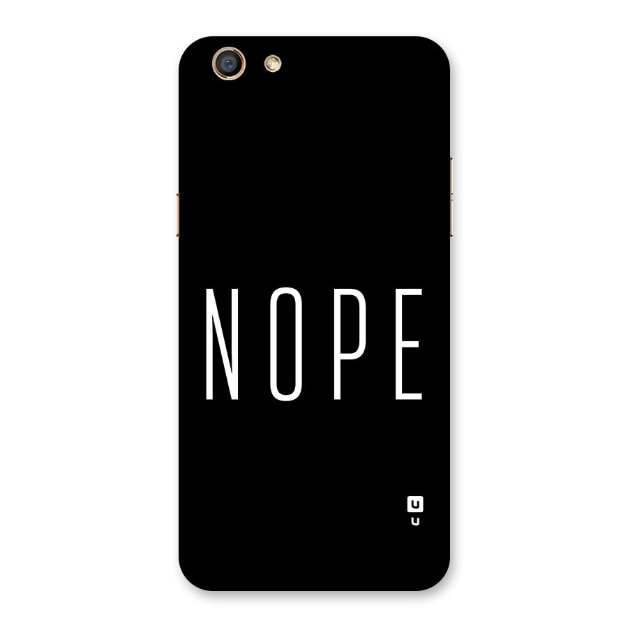 Minimalistic Nope Back Case for Oppo F3