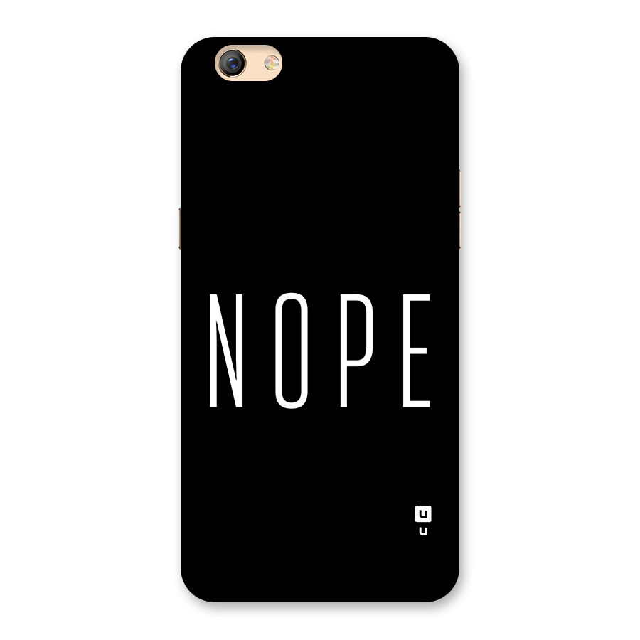 Minimalistic Nope Back Case for Oppo F3 Plus