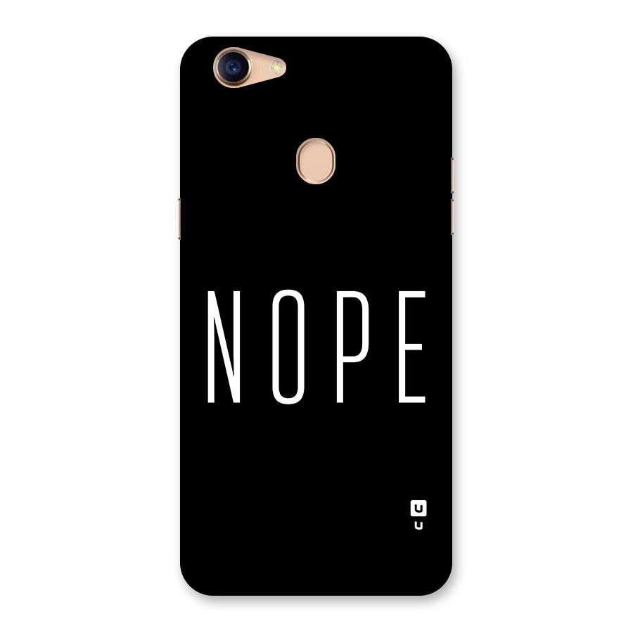 Minimalistic Nope Back Case for Oppo F5
