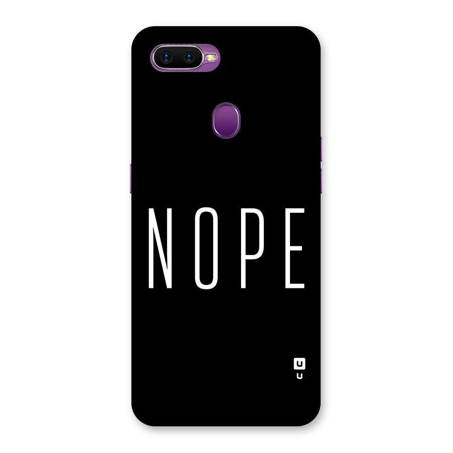 Minimalistic Nope Back Case for Oppo F9