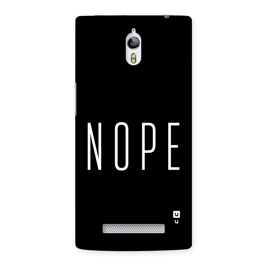 Minimalistic Nope Back Case for Oppo Find 7