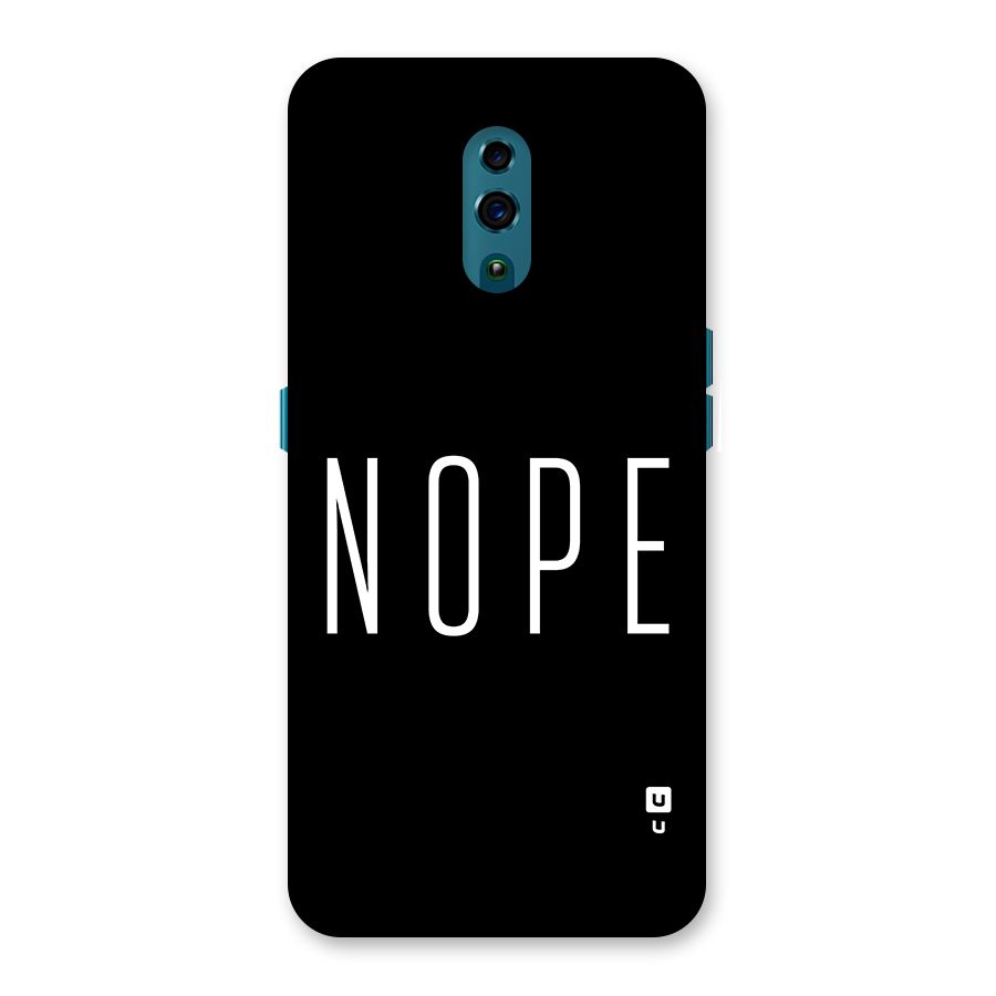 Minimalistic Nope Back Case for Oppo Reno