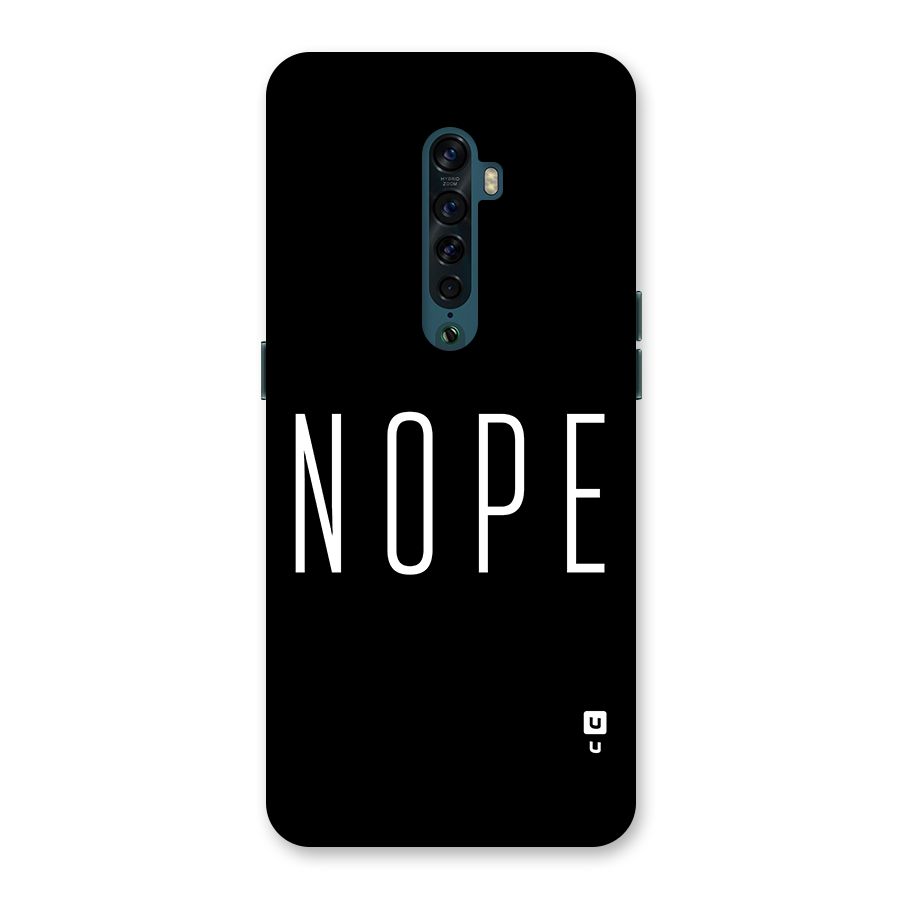 Minimalistic Nope Back Case for Oppo Reno2