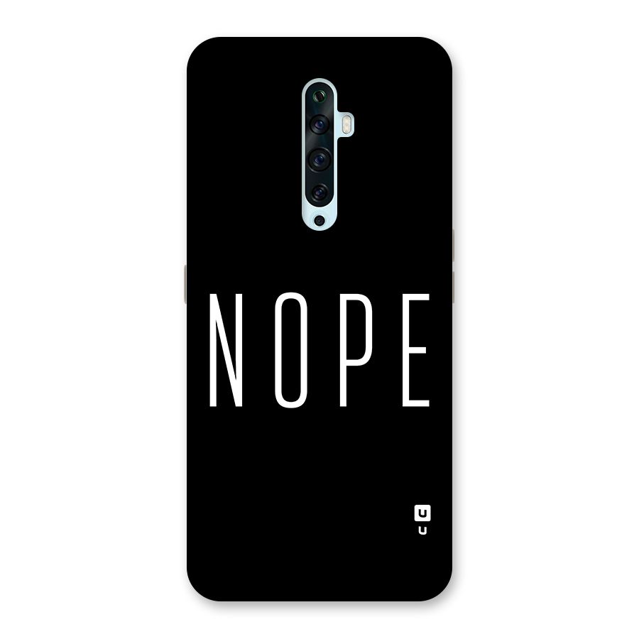Minimalistic Nope Back Case for Oppo Reno2 Z