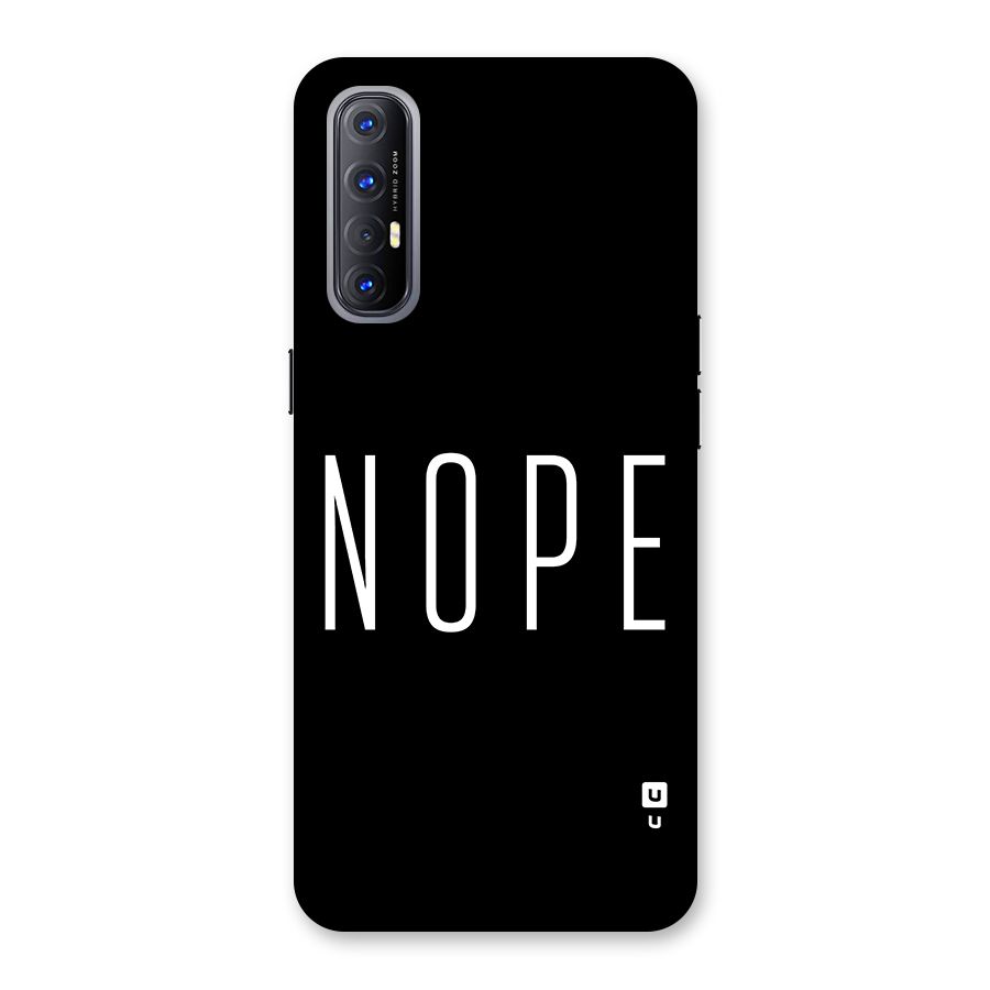 Minimalistic Nope Back Case for Oppo Reno3 Pro