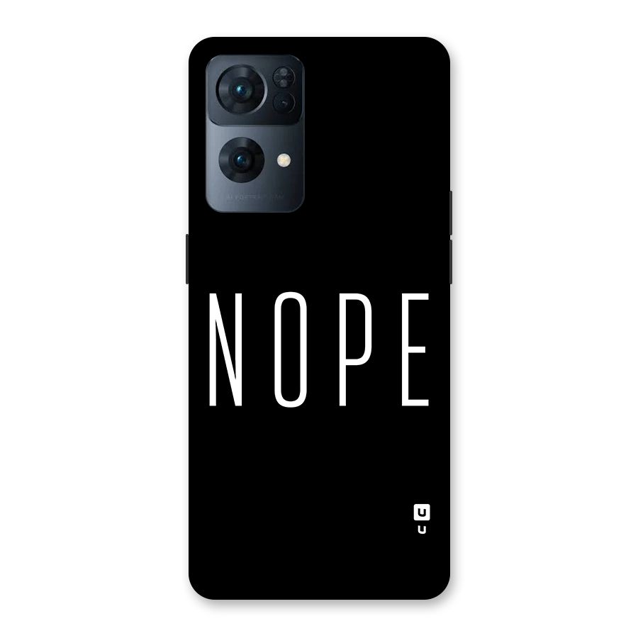 Minimalistic Nope Back Case for Oppo Reno7 Pro 5G