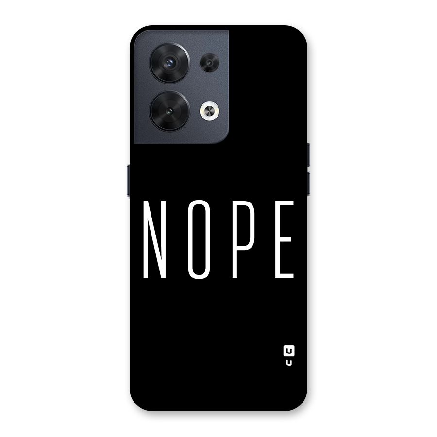 Minimalistic Nope Back Case for Oppo Reno8 5G