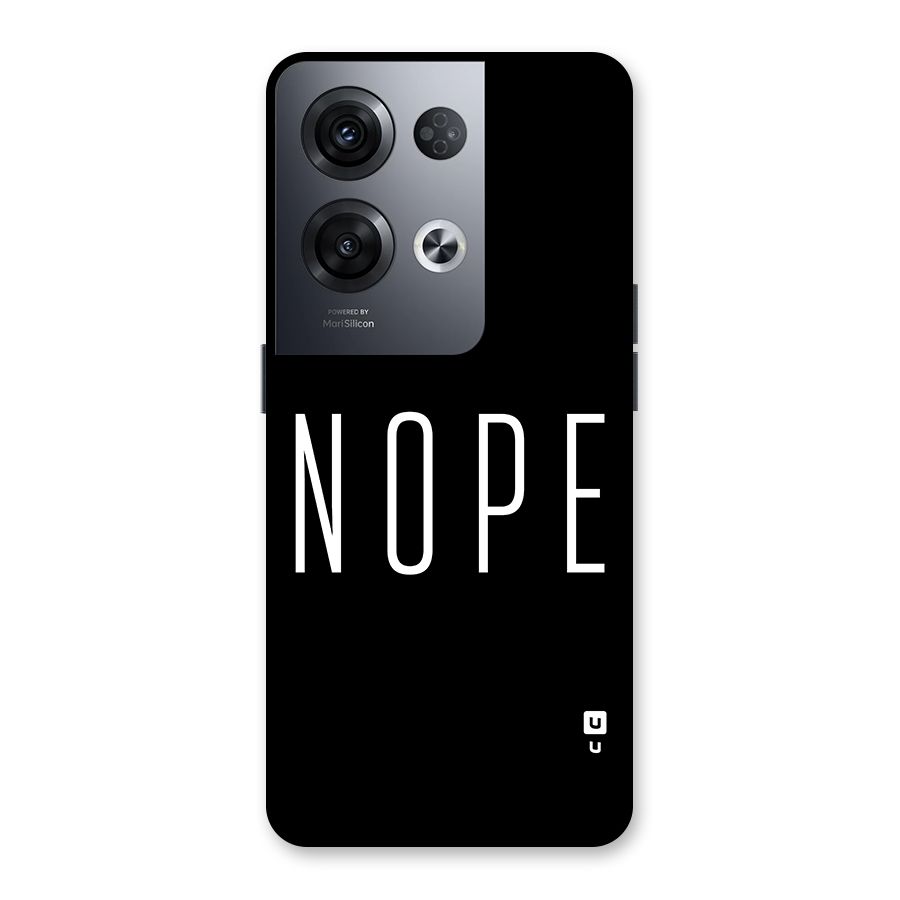 Minimalistic Nope Back Case for Oppo Reno8 Pro 5G