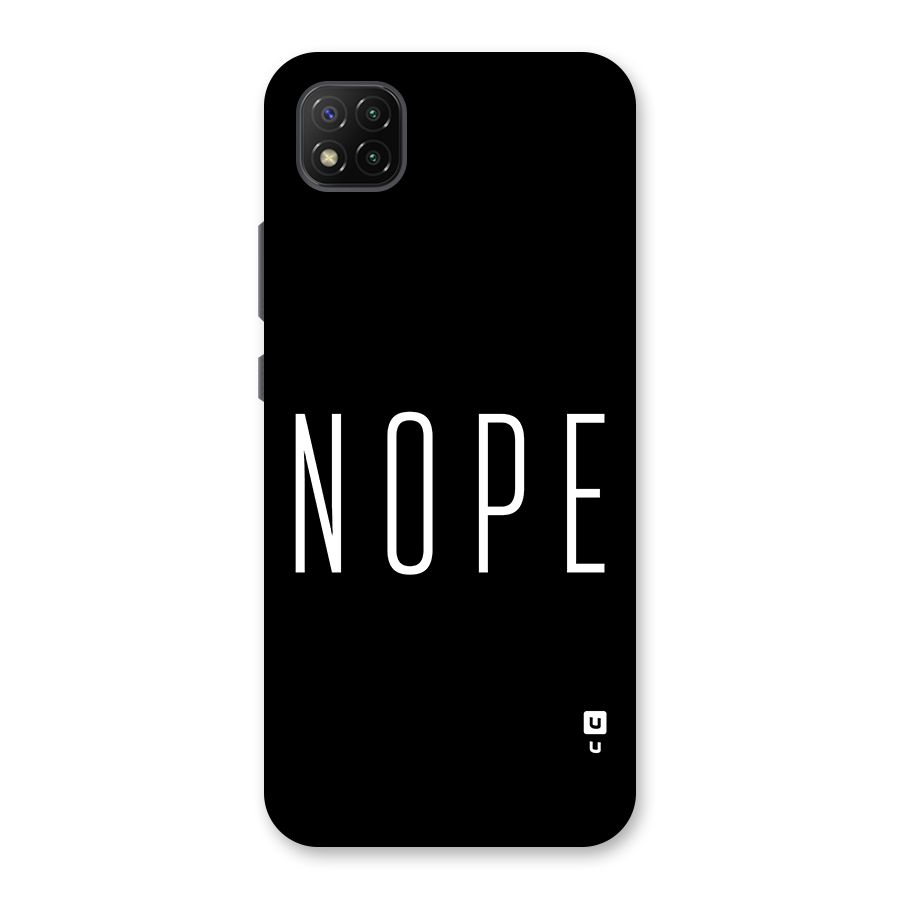 Minimalistic Nope Back Case for Poco C3