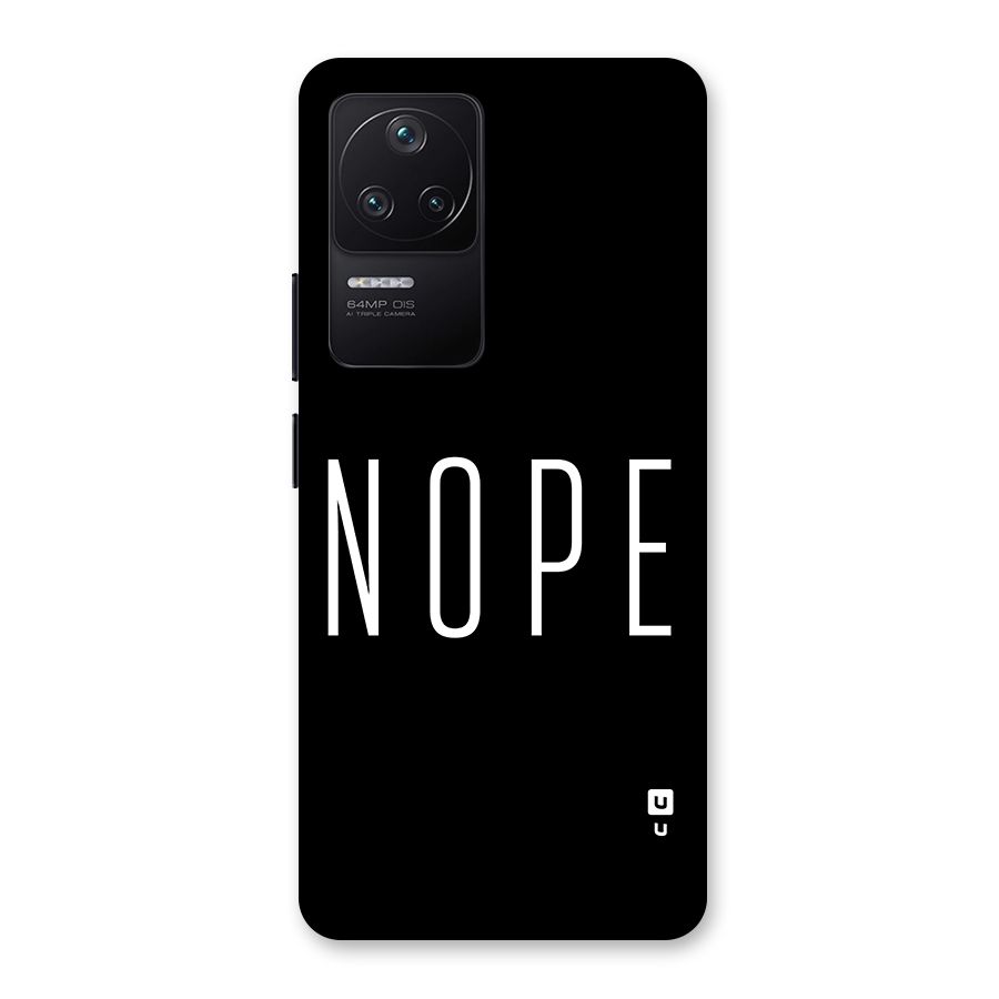 Minimalistic Nope Back Case for Poco F4 5G