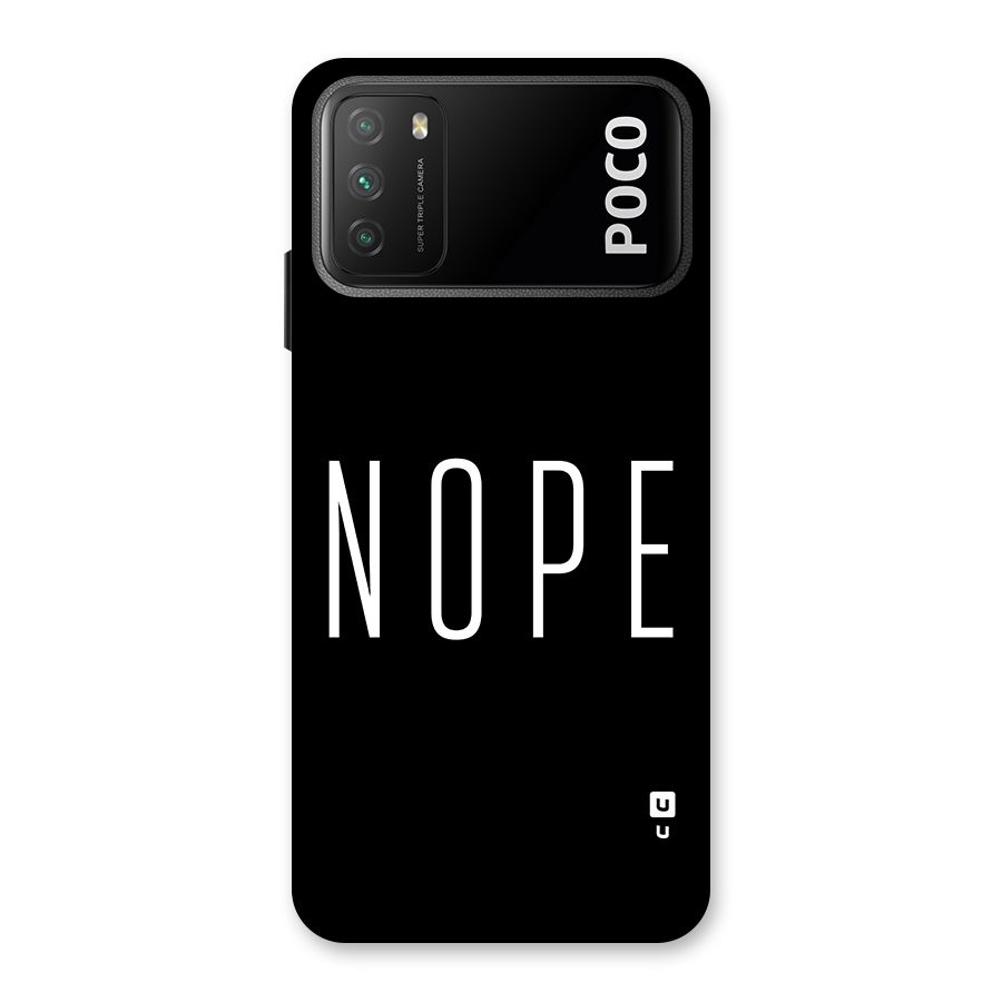 Minimalistic Nope Back Case for Poco M3