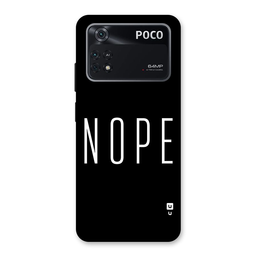 Minimalistic Nope Back Case for Poco M4 Pro 4G