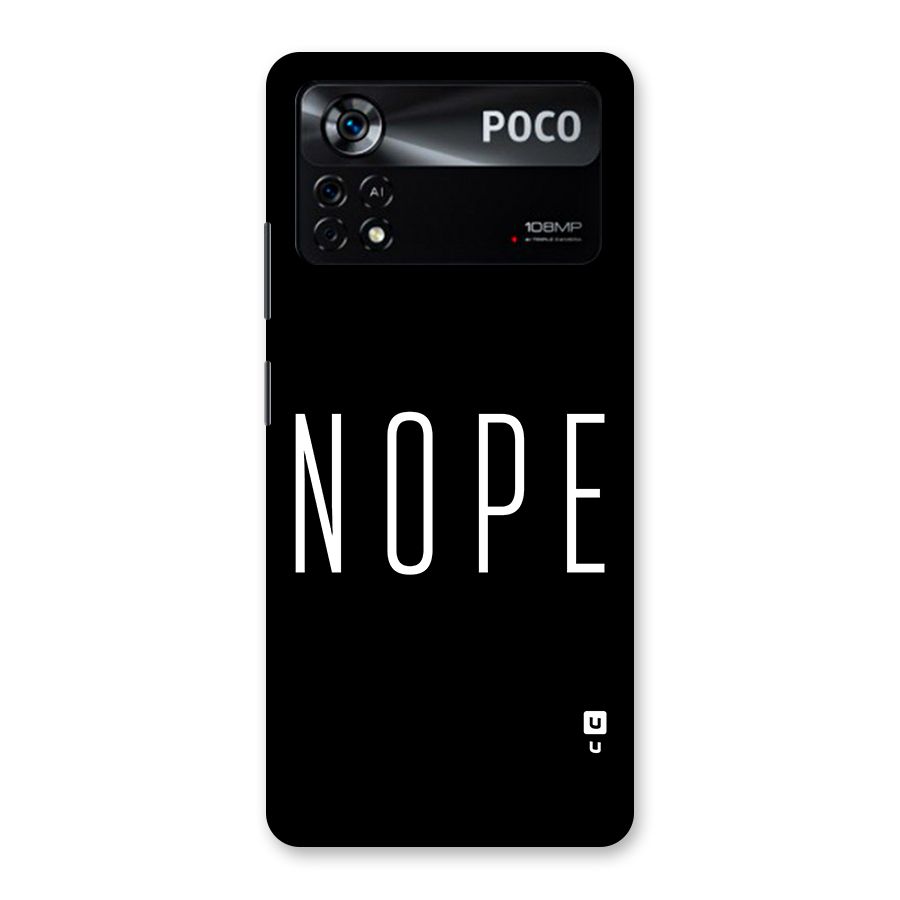 Minimalistic Nope Back Case for Poco X4 Pro 5G